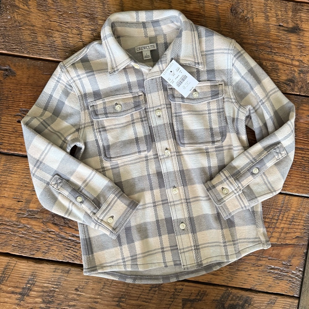Jcrew Crewcuts Kids Seaboard Soft-Knit Shirt - Plaid. Size 6 - New, with tags.